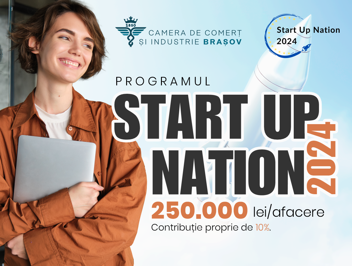 Programul StartUp Nation 2024 Camera de Comerț și Industrie Brașov